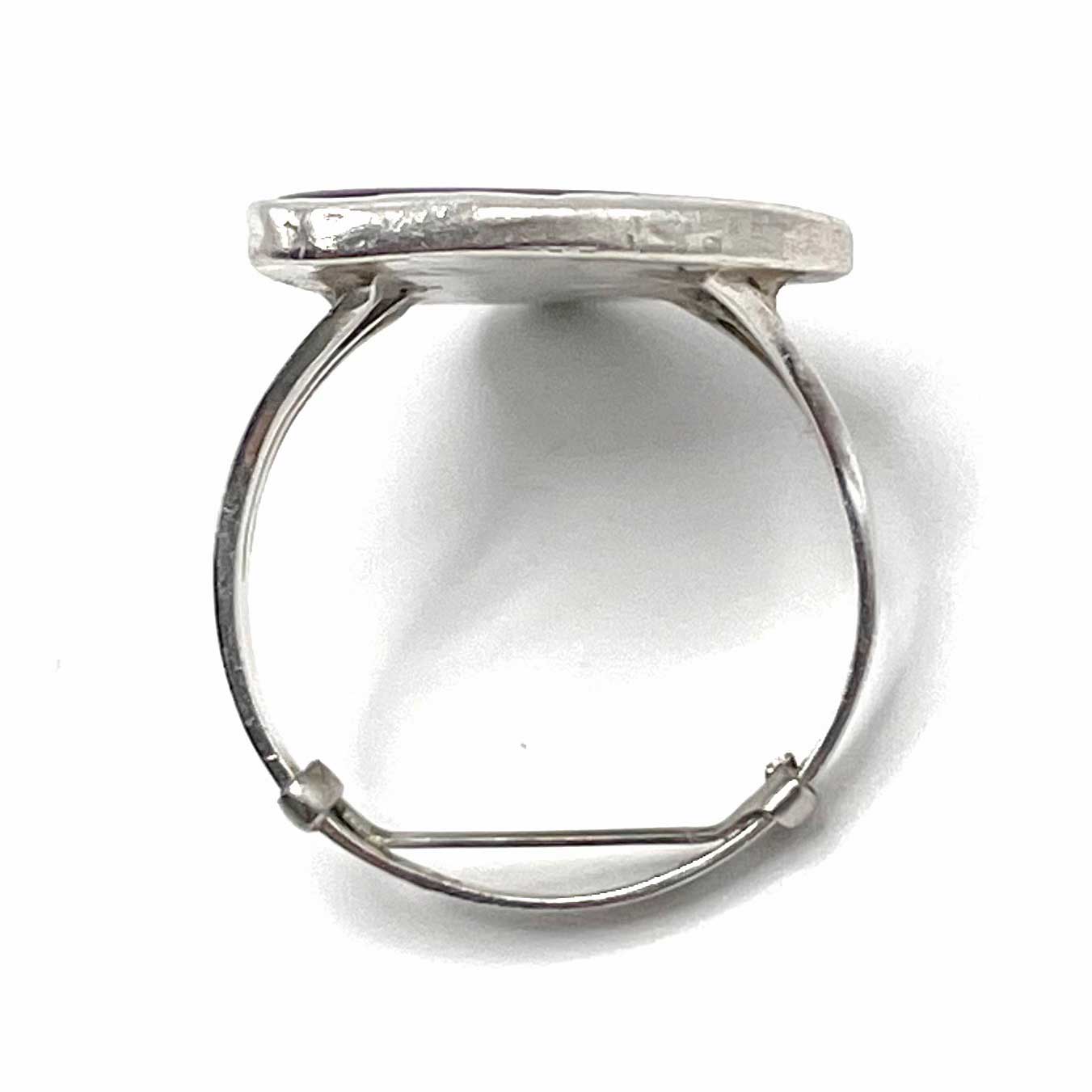 Sterling and agate ring