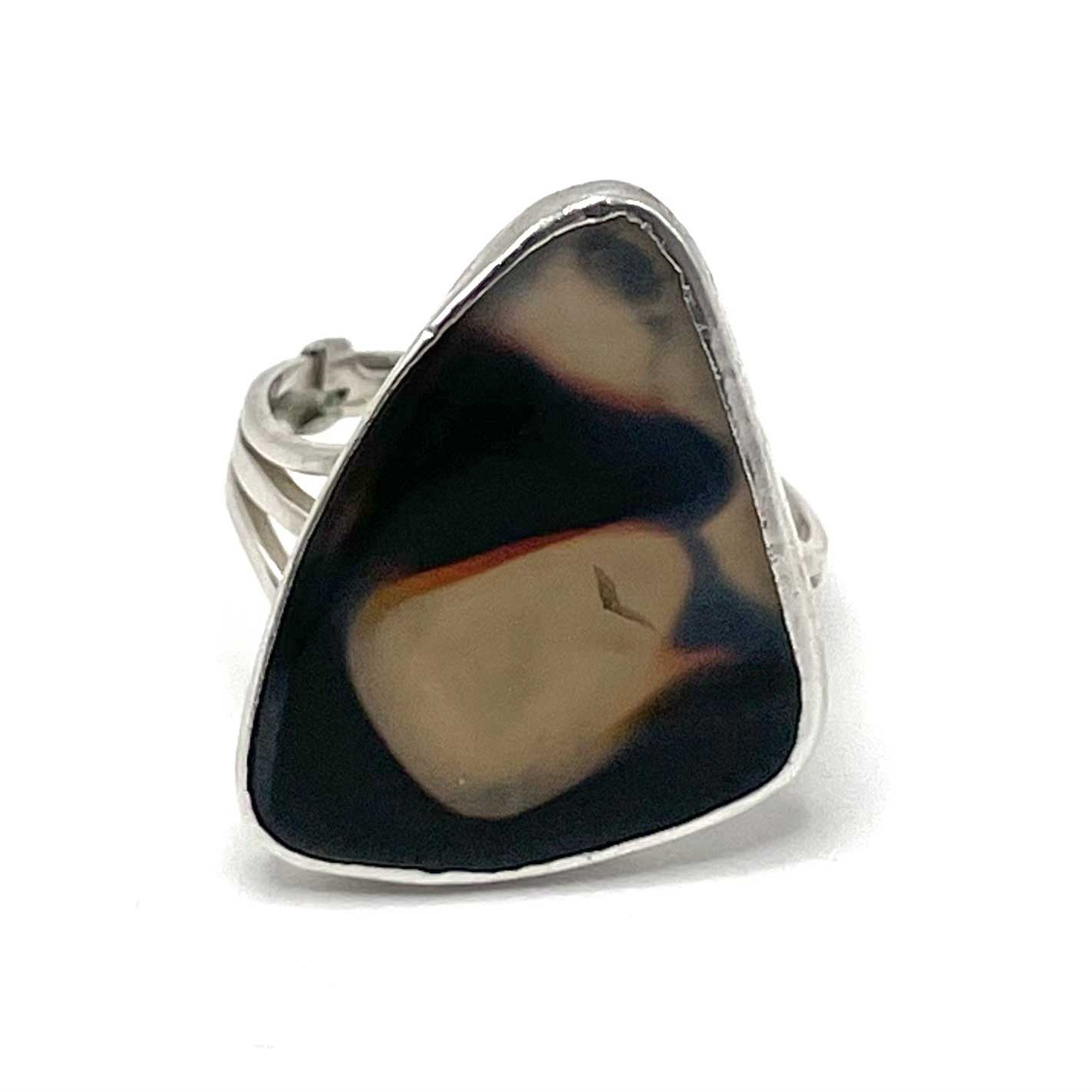 Sterling and agate ring