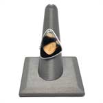 Polished triangle agate ring