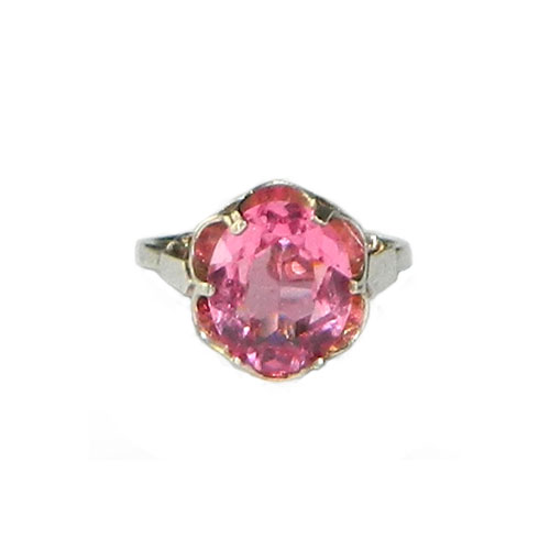 Sterling silver pink ring