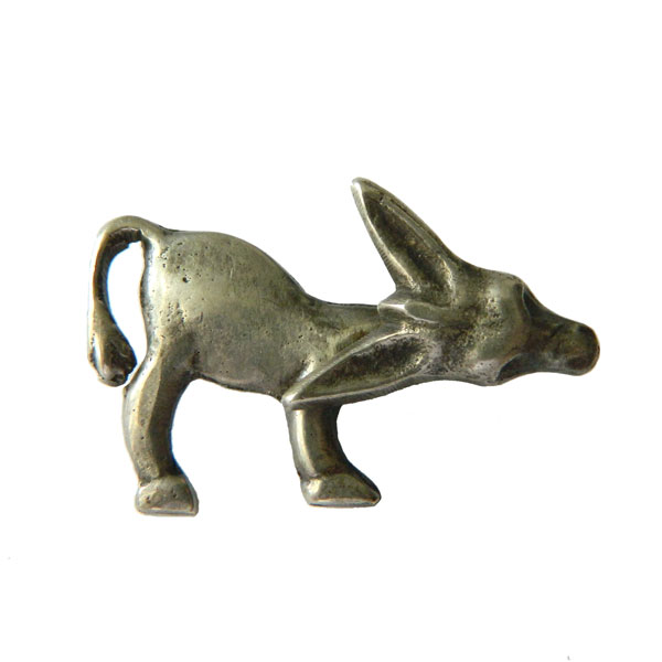 Mexican silver donkey brooch