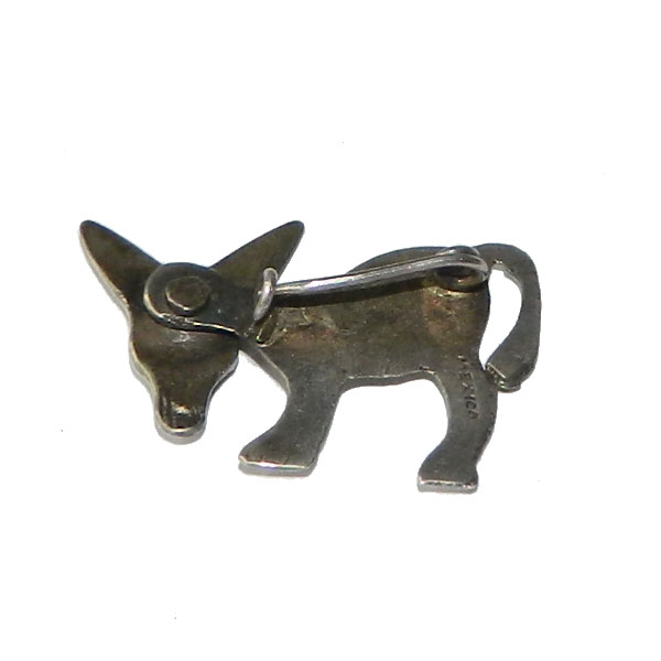 Mexican silver donkey brooch