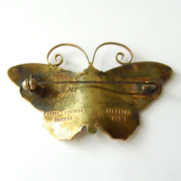 David Andersen silver butterfly brooch