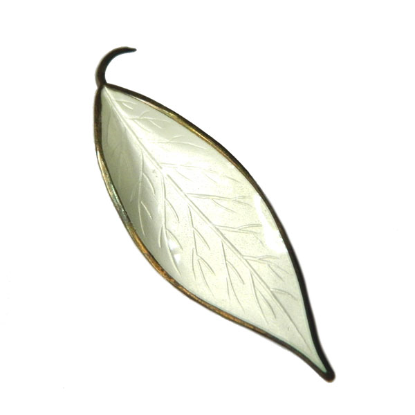 David Andersen silver leaf brooch