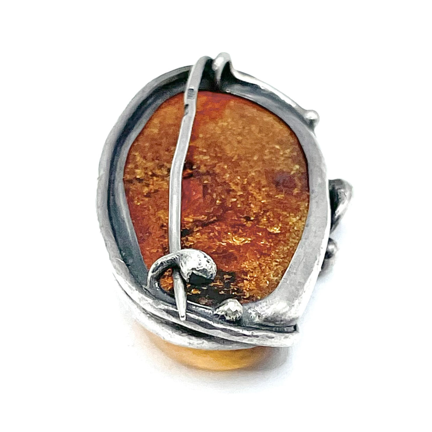 amber brooch