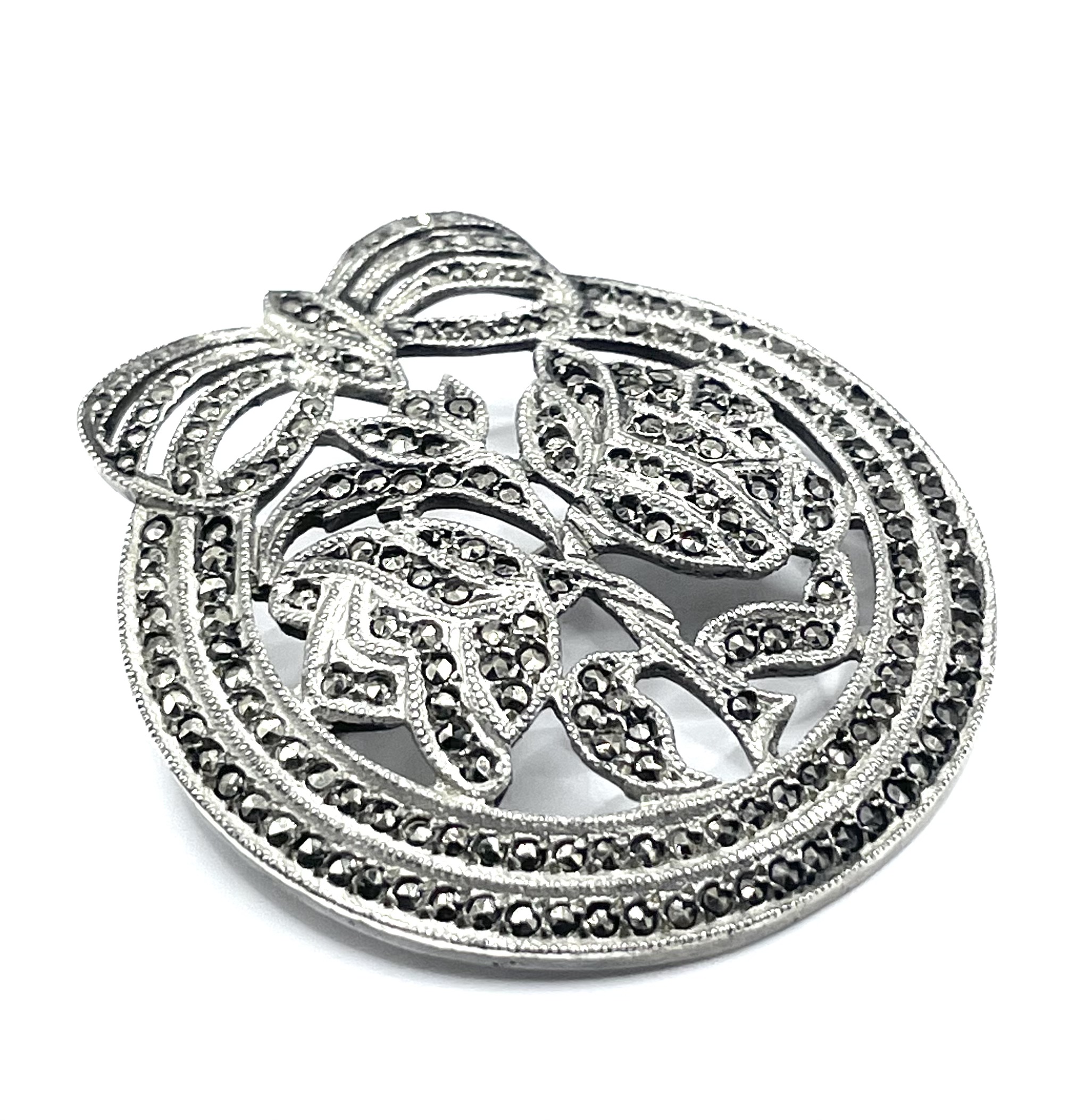 Sterling rose brooch