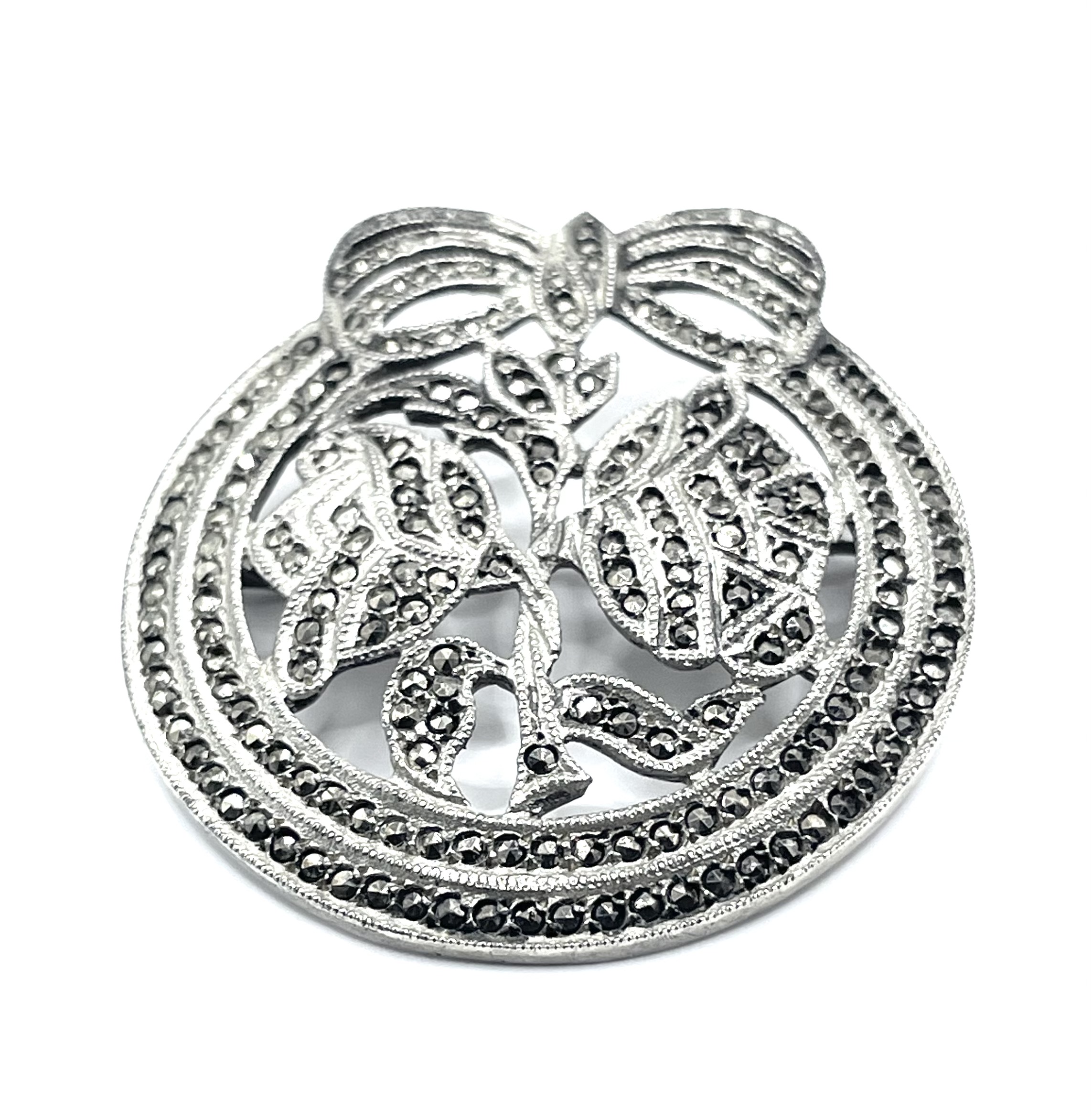 Art Deco marcasite brooch