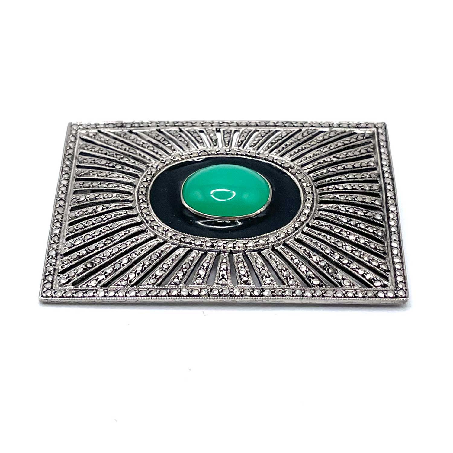 1920s Art Deco sterling silver brooch