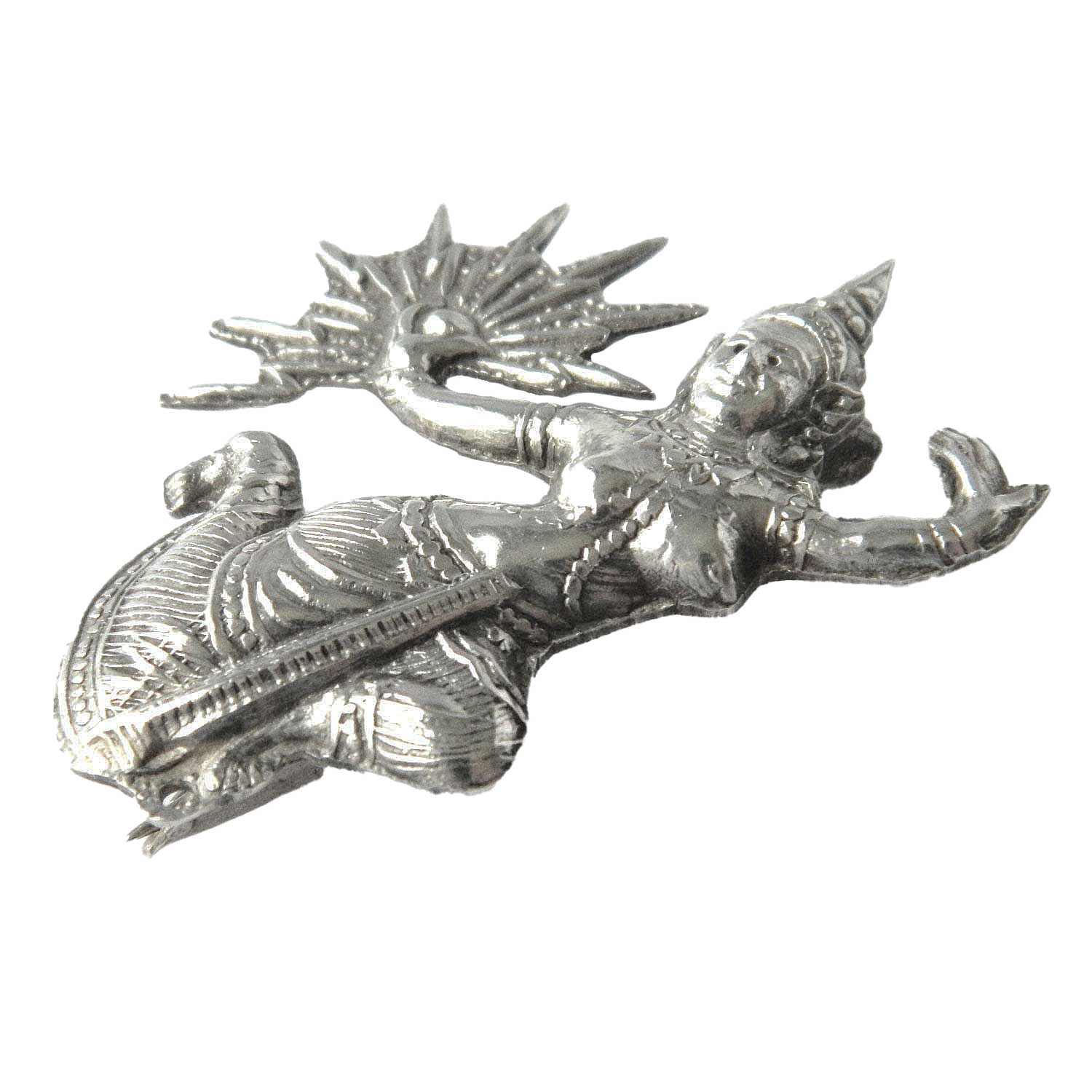 Sterling silver Mekkala Hindu Goddess brooch