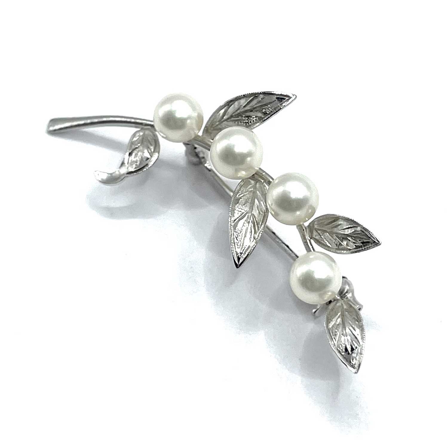 Sterling silver iris brooch