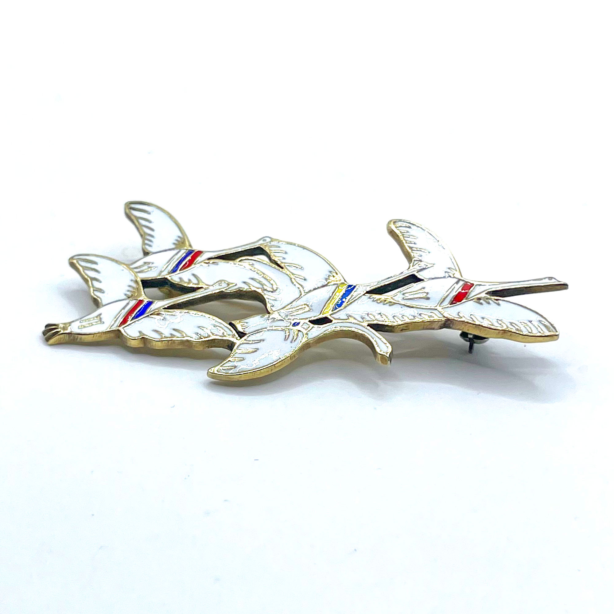 Sterling enameled Erik Magnussen brooch