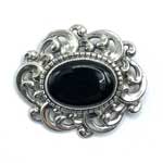 Danecraft sterling black onxy brooch