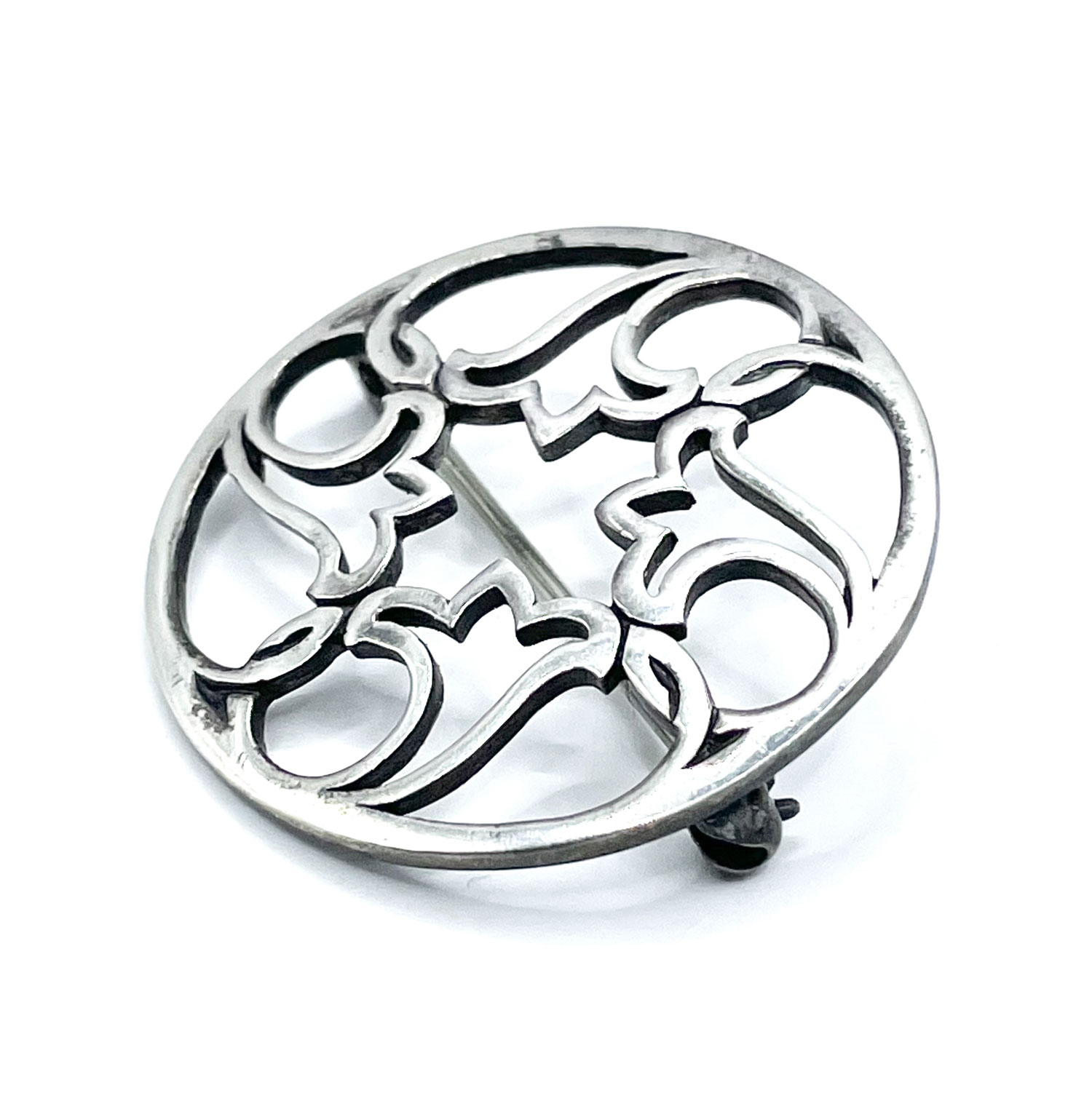 Sterling Celtic Flower Brooch