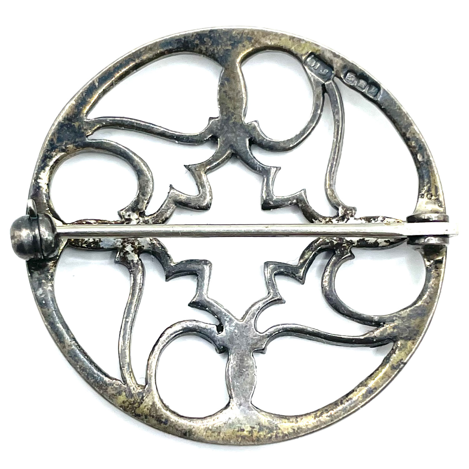 Sterling Celtic Flower Brooch