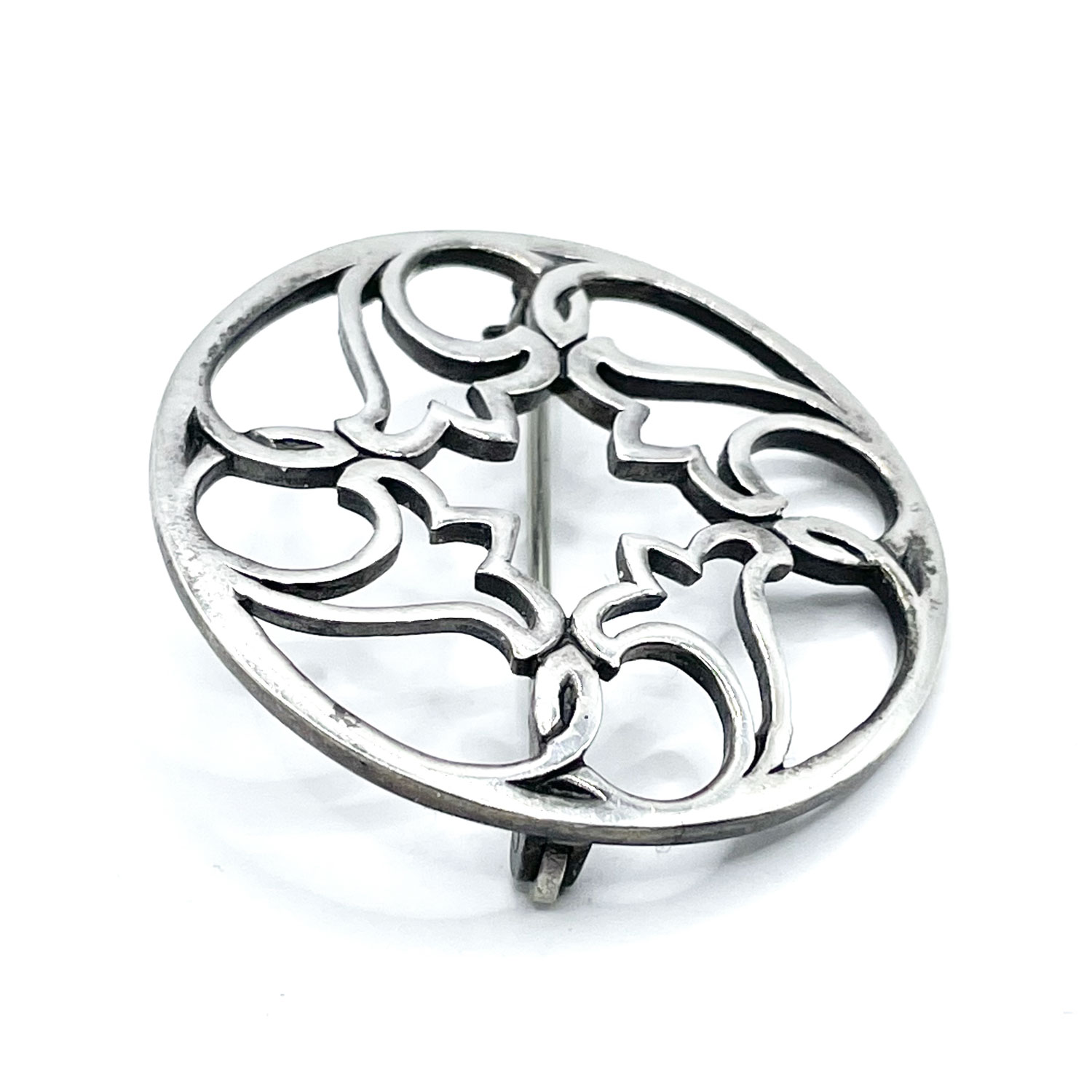 Sterling Celtic Flower Brooch