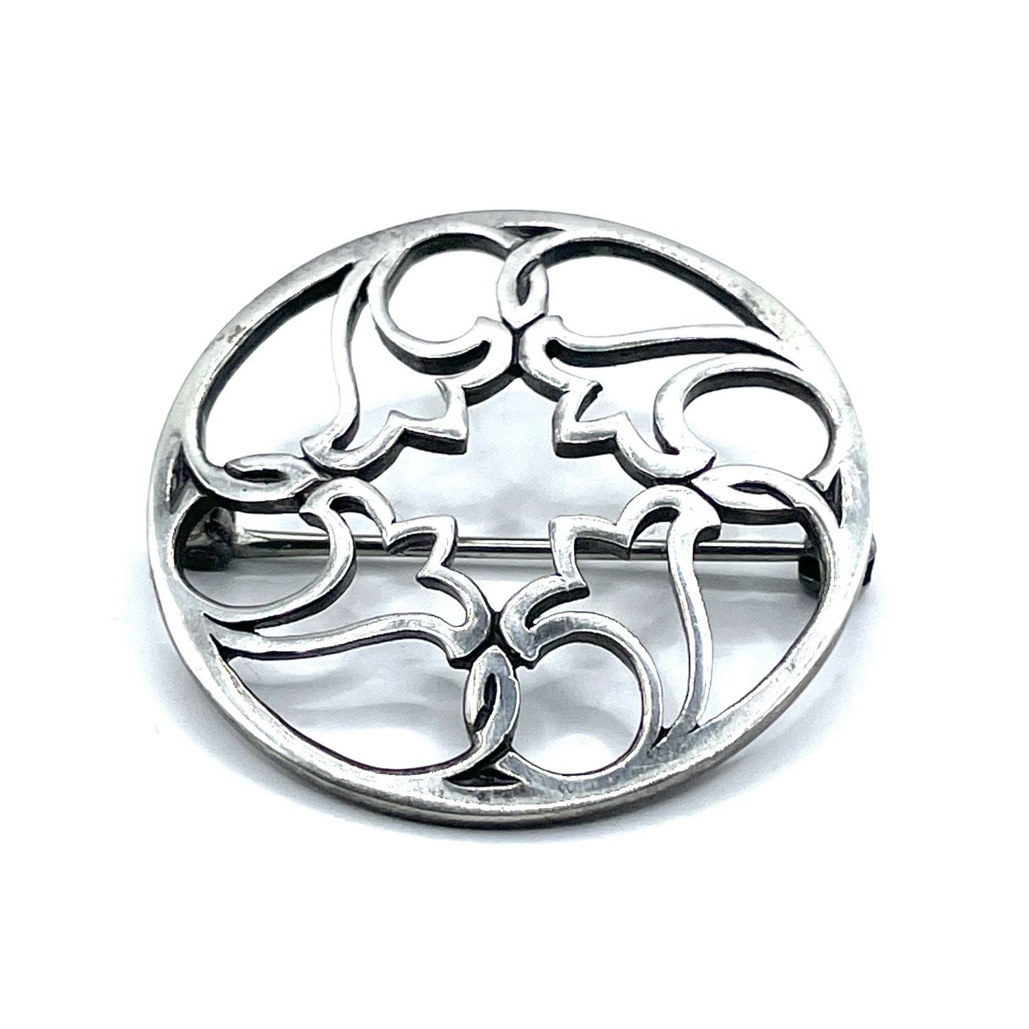 Sterling Celtic Flower Brooch