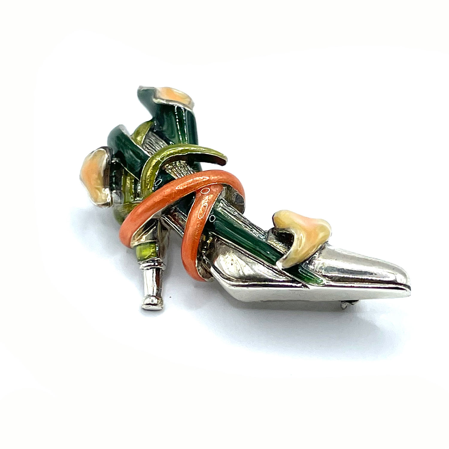 Kenneth J Lane Enameled Shoe Brooch