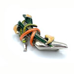 Kenneth J Lane enameled shoe brooch