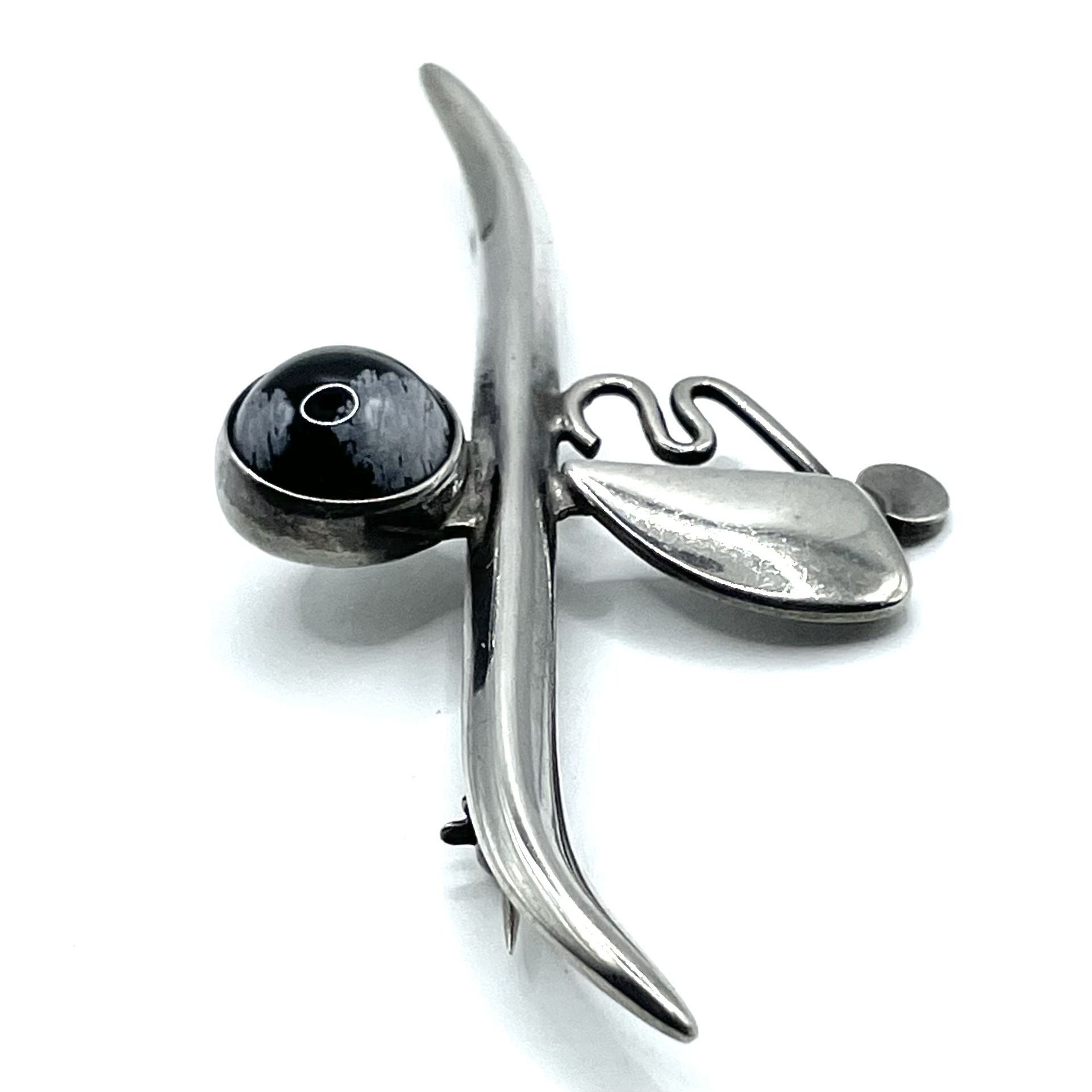 Sterling Modernist Brooch