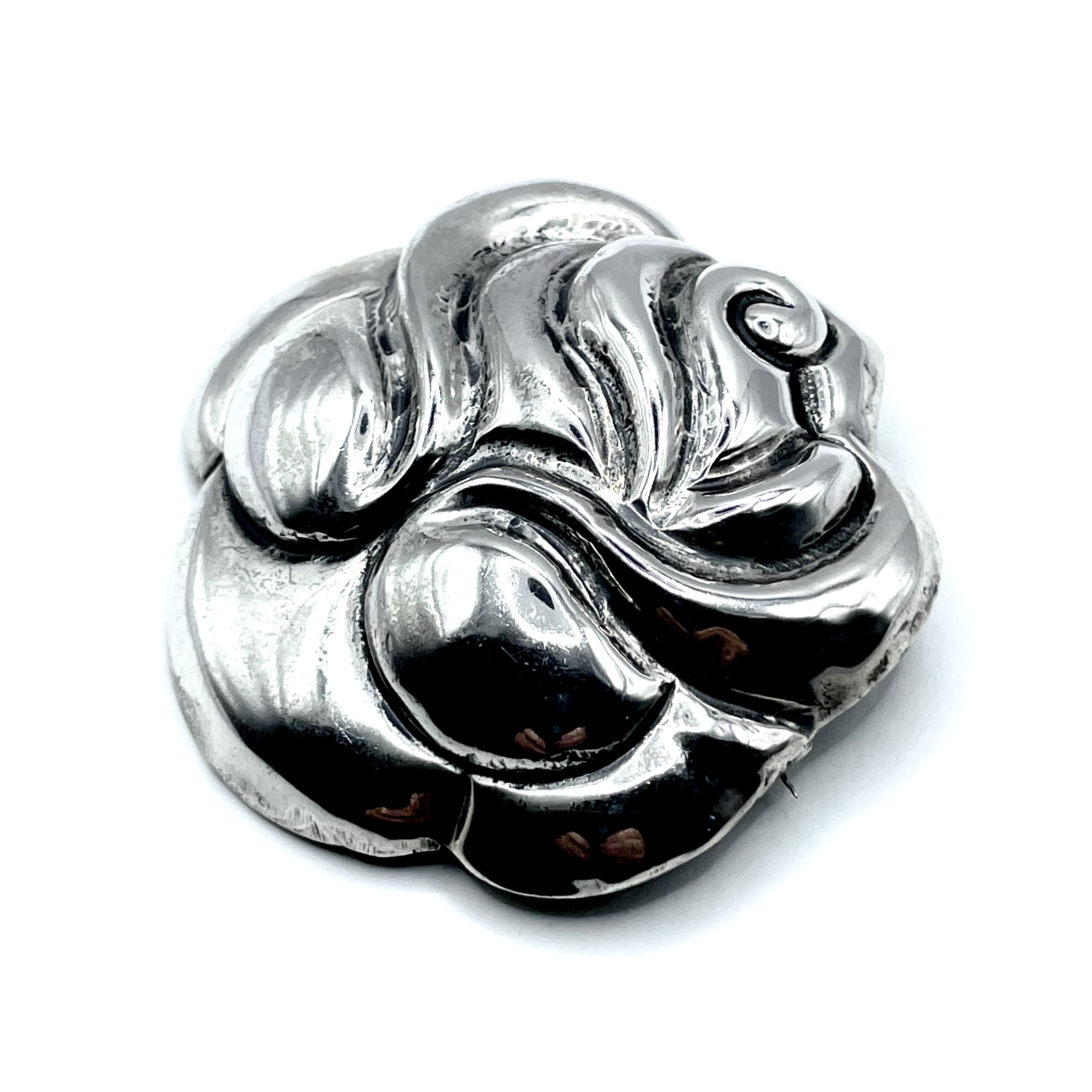 Sterling Rose Brooch