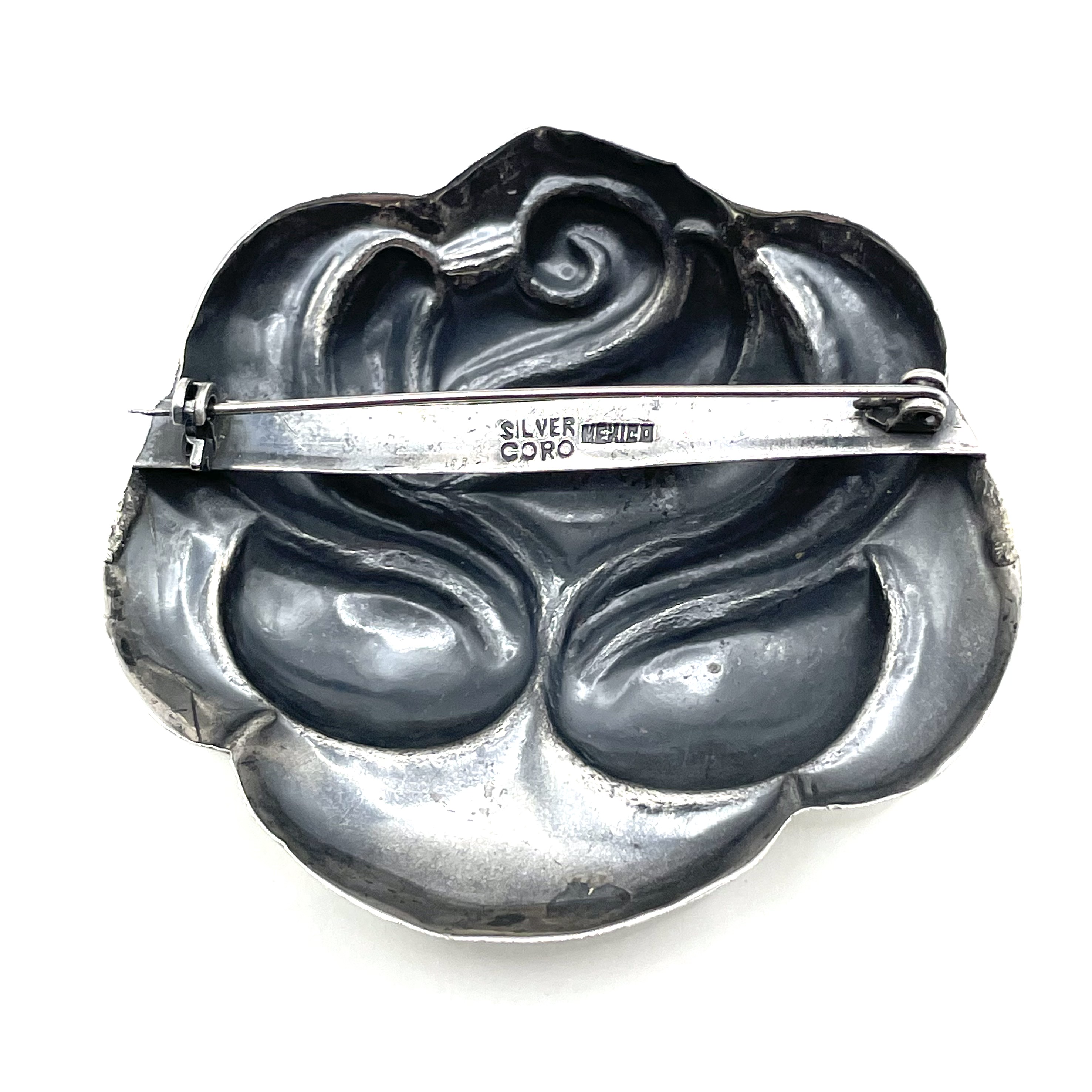 Sterling Rose Brooch