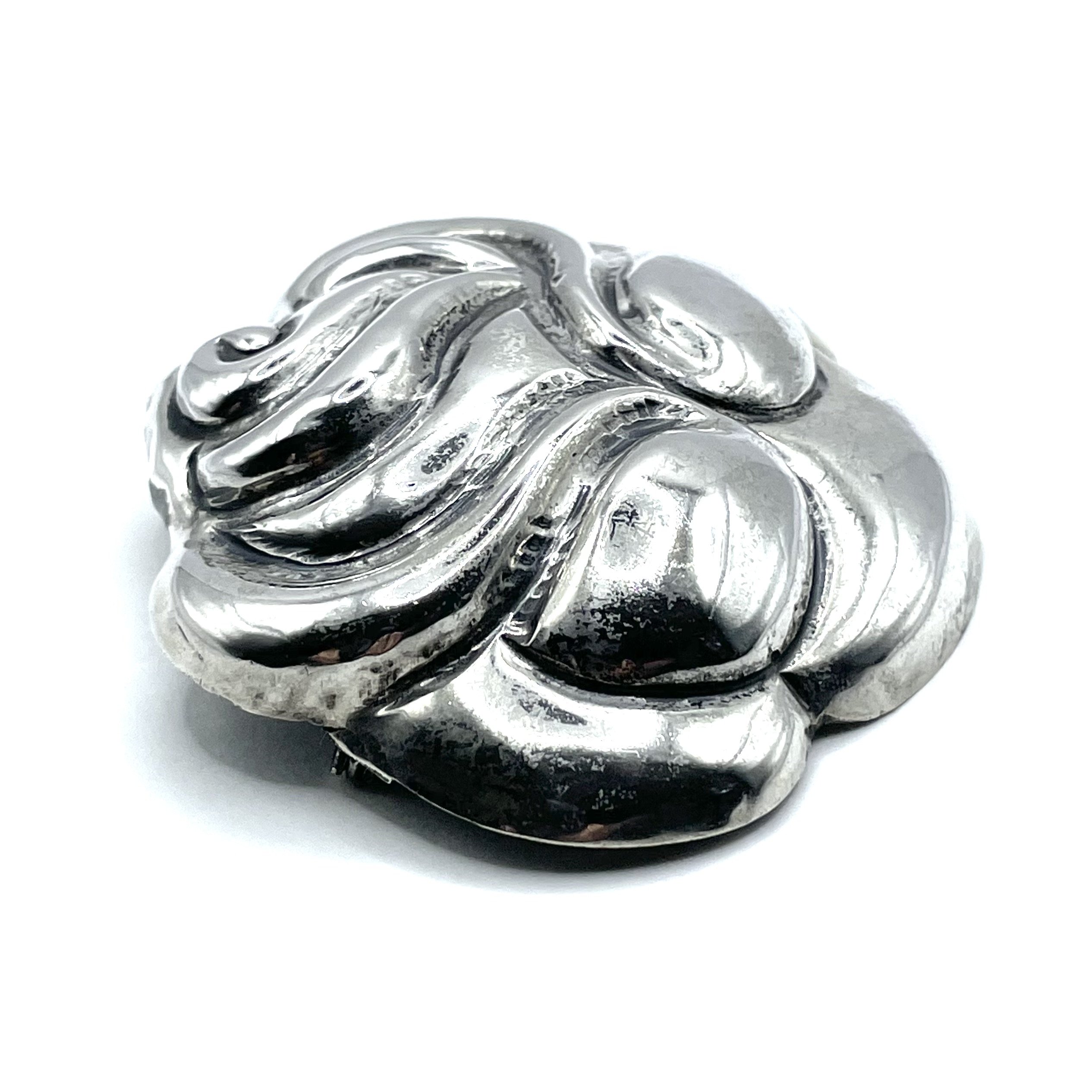 Sterling Rose Brooch