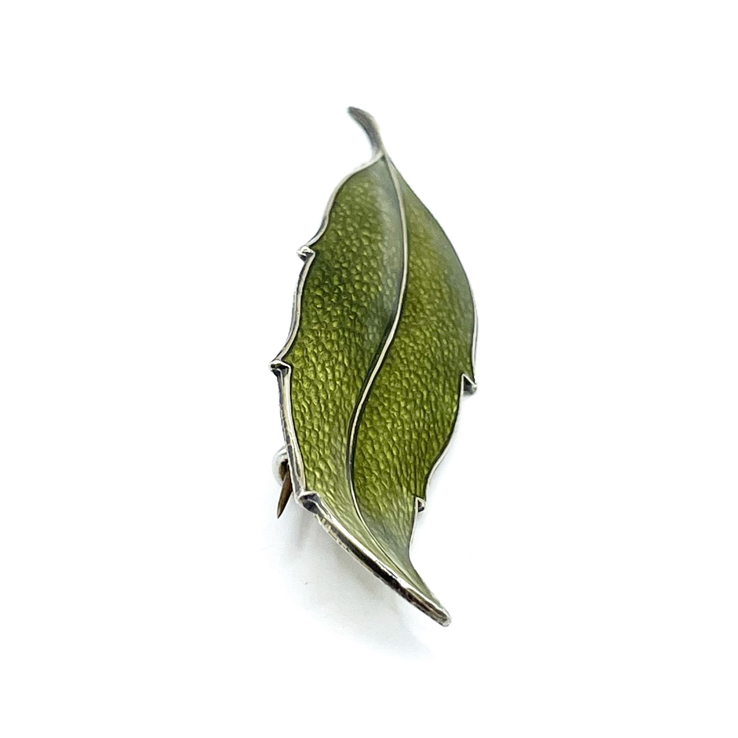 Enameled sterling brooch