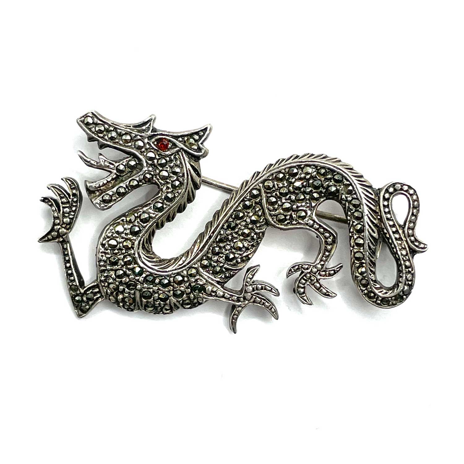 Sterling silver dragon pin
