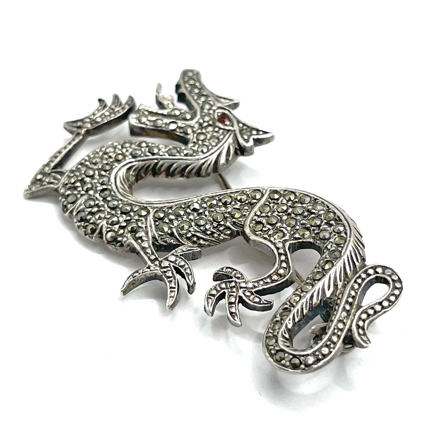 Sterling silver dragon pin