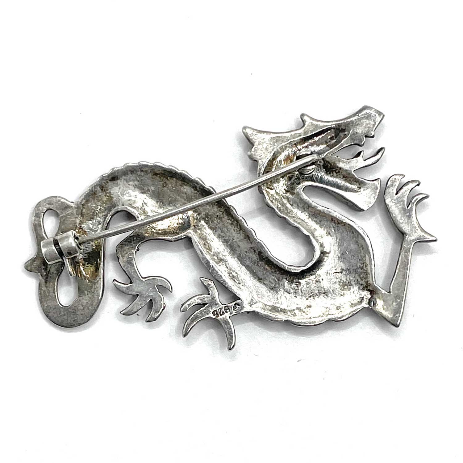 Sterling silver dragon pin