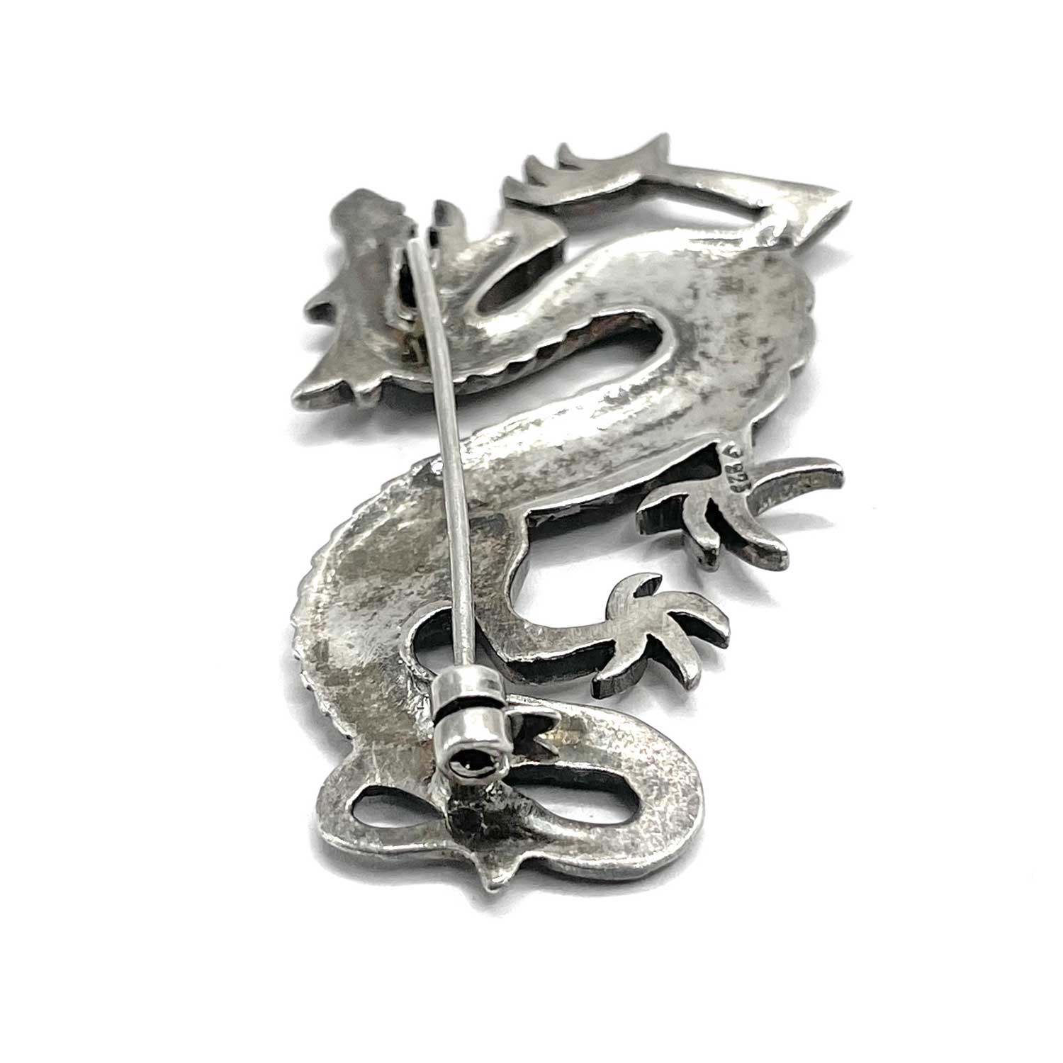 Sterling silver dragon pin