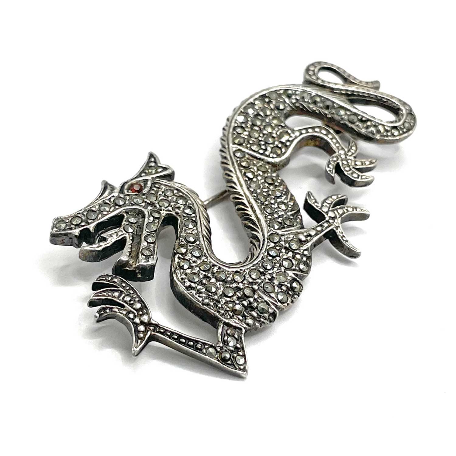 Sterling silver dragon pin