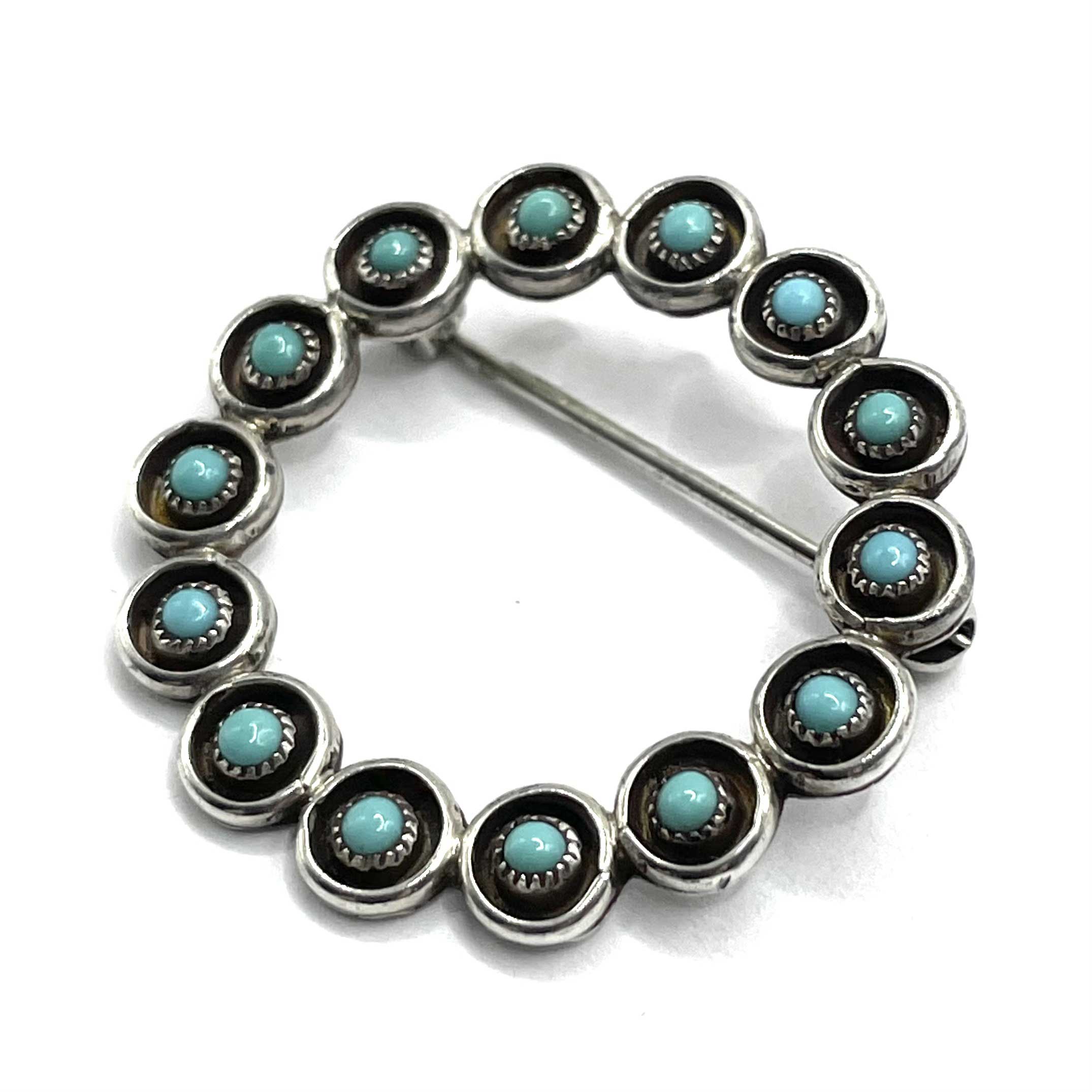 Sterling flower pot brooch