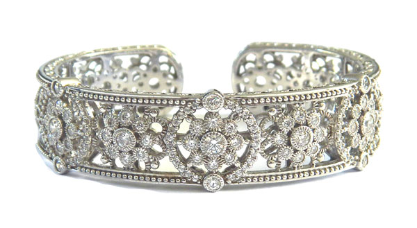 Sterling silver Judith Ripka cuff bracelet