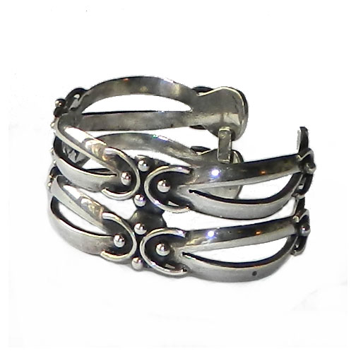 Vintage Mexican silver cuff bracelet