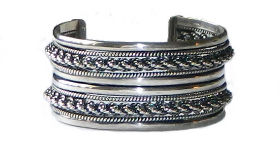 Vintage Mexican silver cuff bracelet