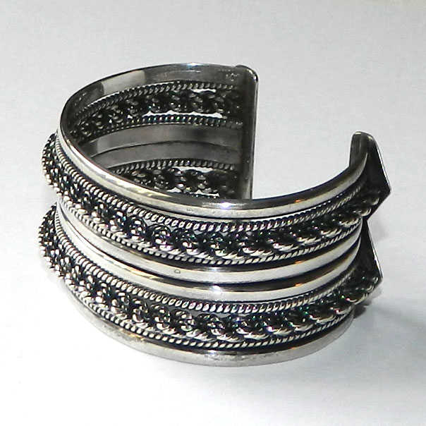 Vintage Mexican silver cuff bracelet