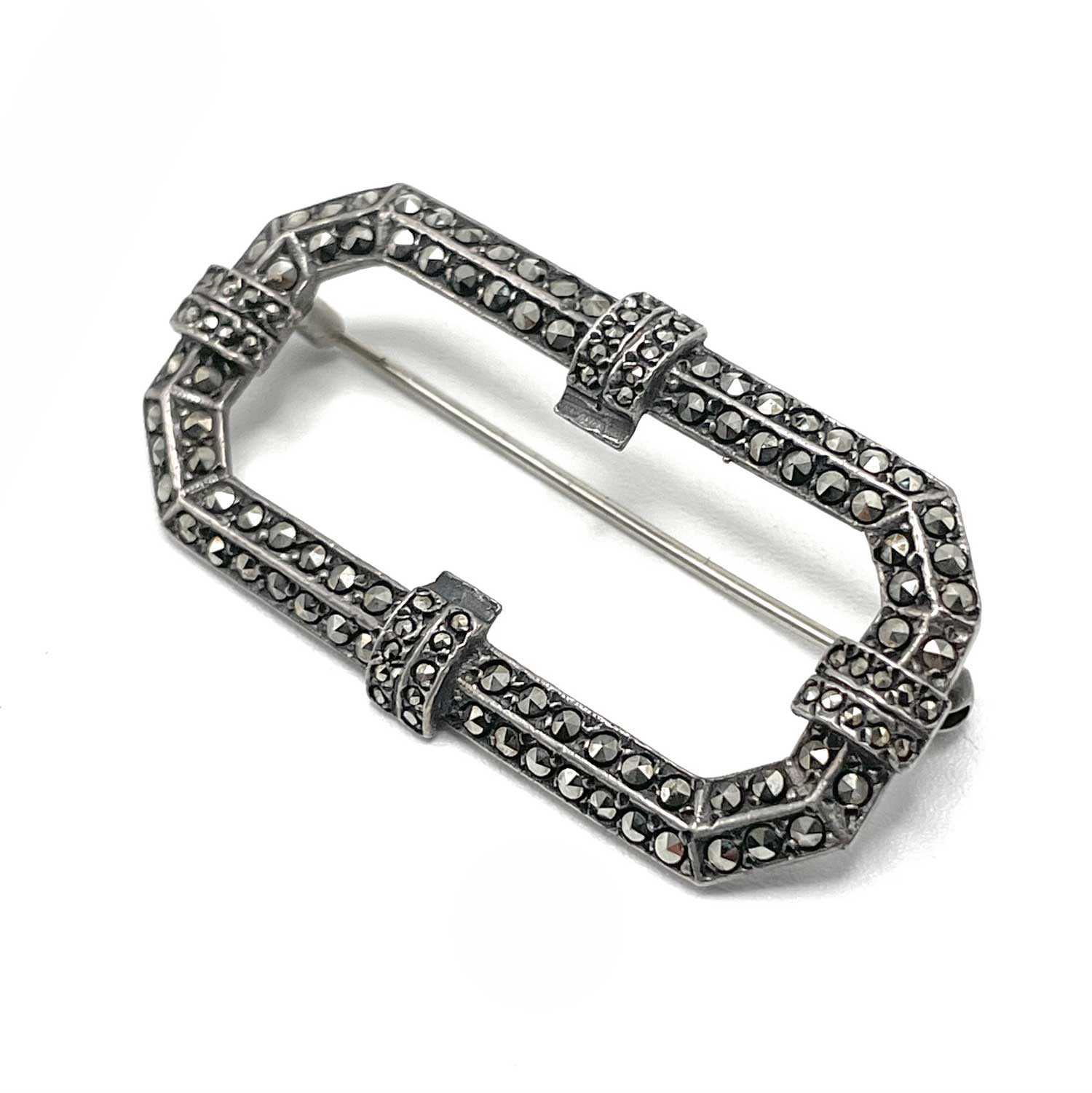 Art Deco marcasite brooch