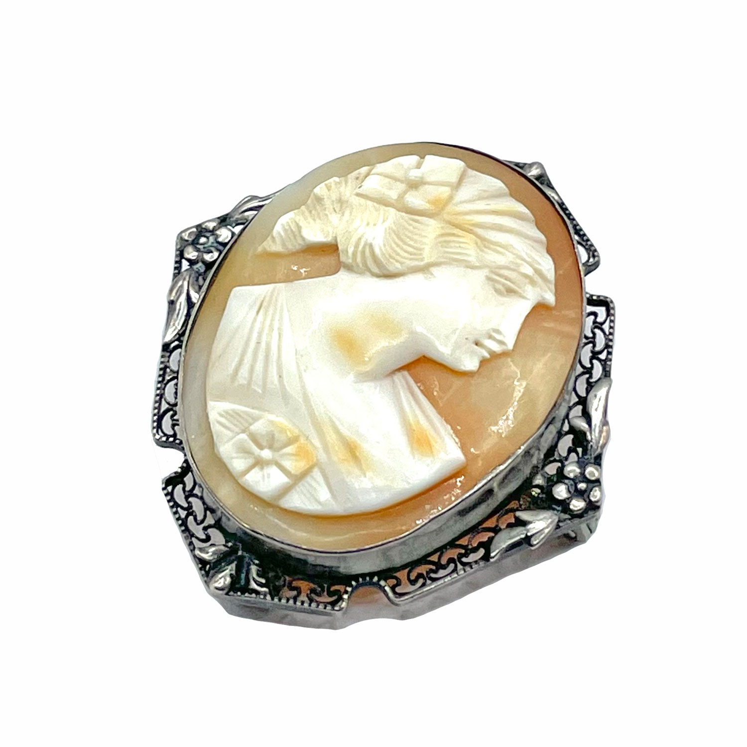 1920s cameo brooch