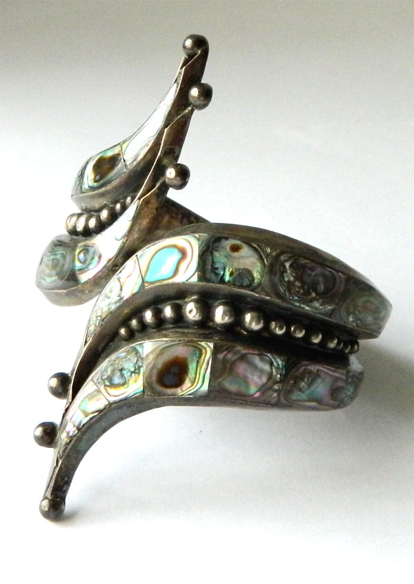 Vintage Mexican silver cuff bracelet