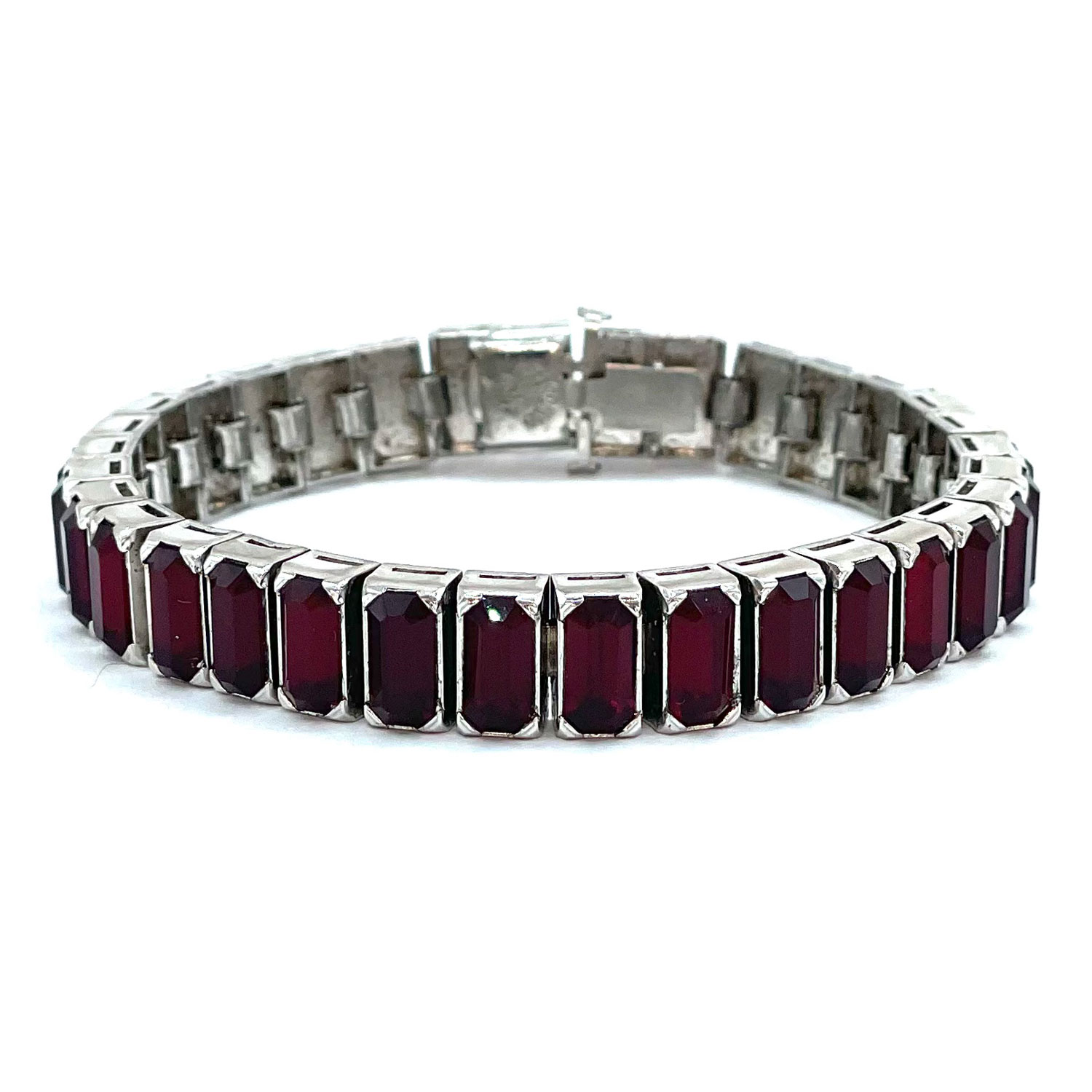 1920s red rhinestone bracelet