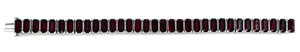 Red rhinestone art deco bracelet