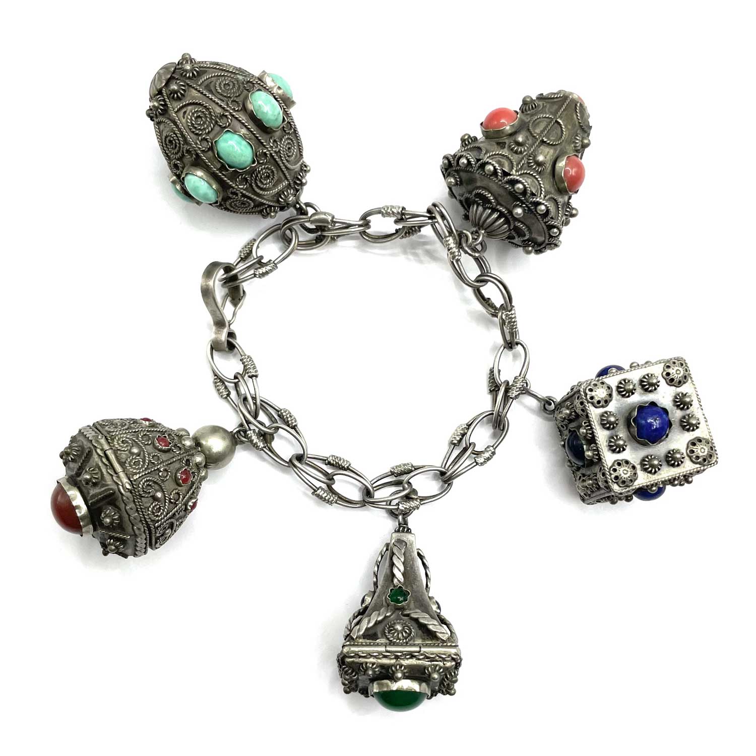 Italian silver charm bracelet