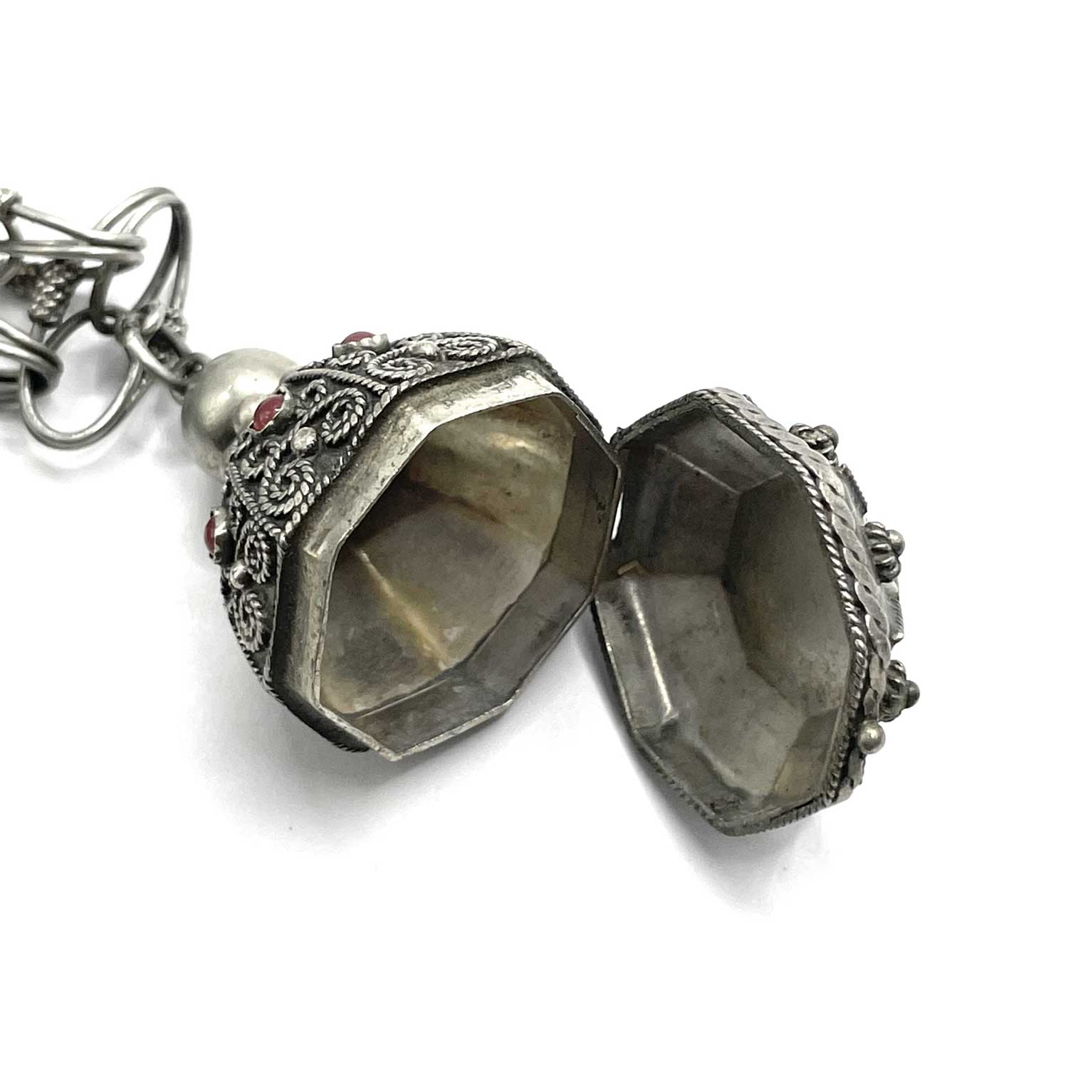 Italian silver locket charm