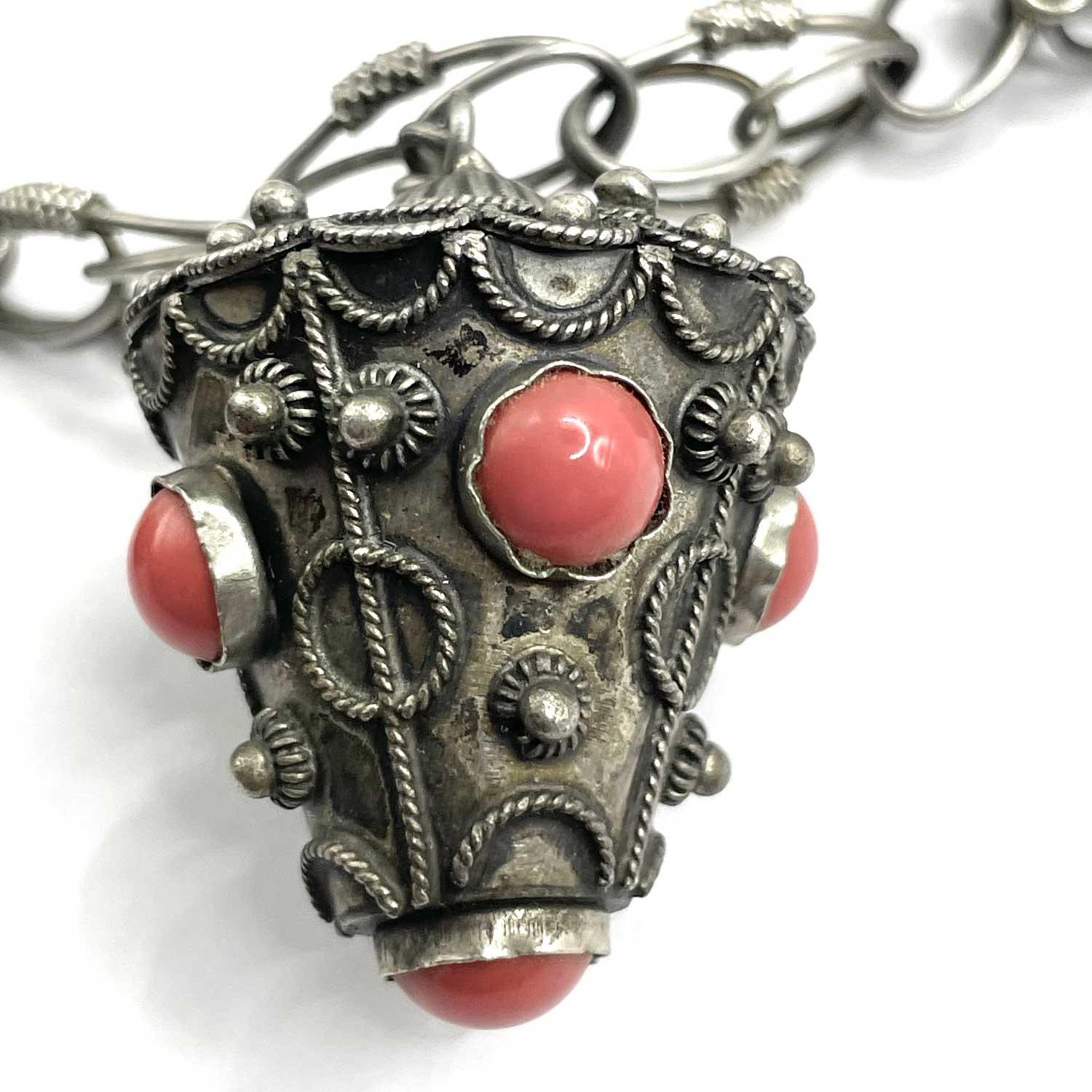 Etruscan style Italian silver charm