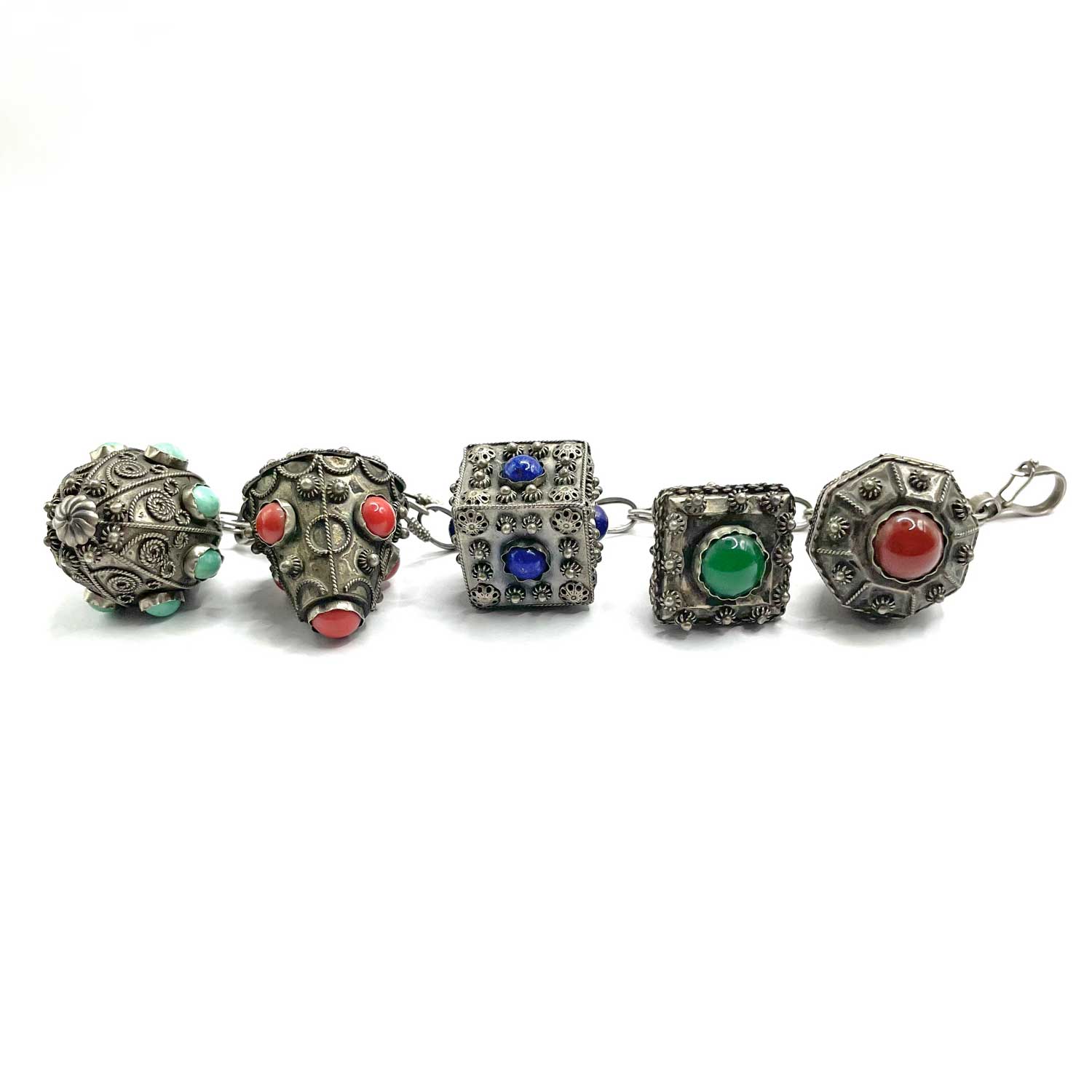 Italian 800 silver charm bracelet