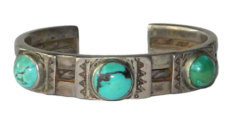 Navajo sterling turquoise bracelet