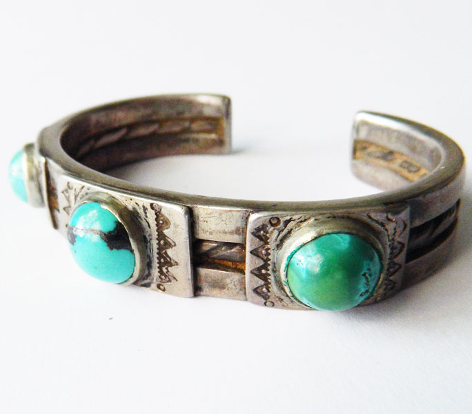 Navajo sterling turquoise bracelet