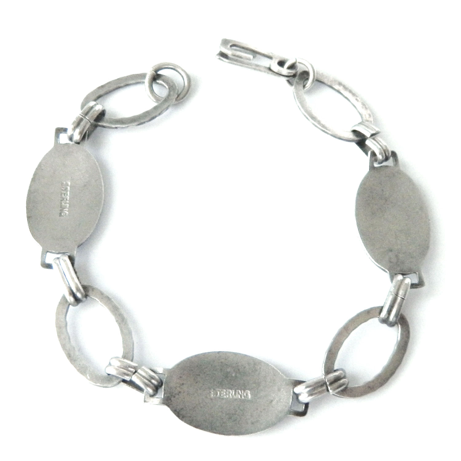 Enameled sterling silver bracelet