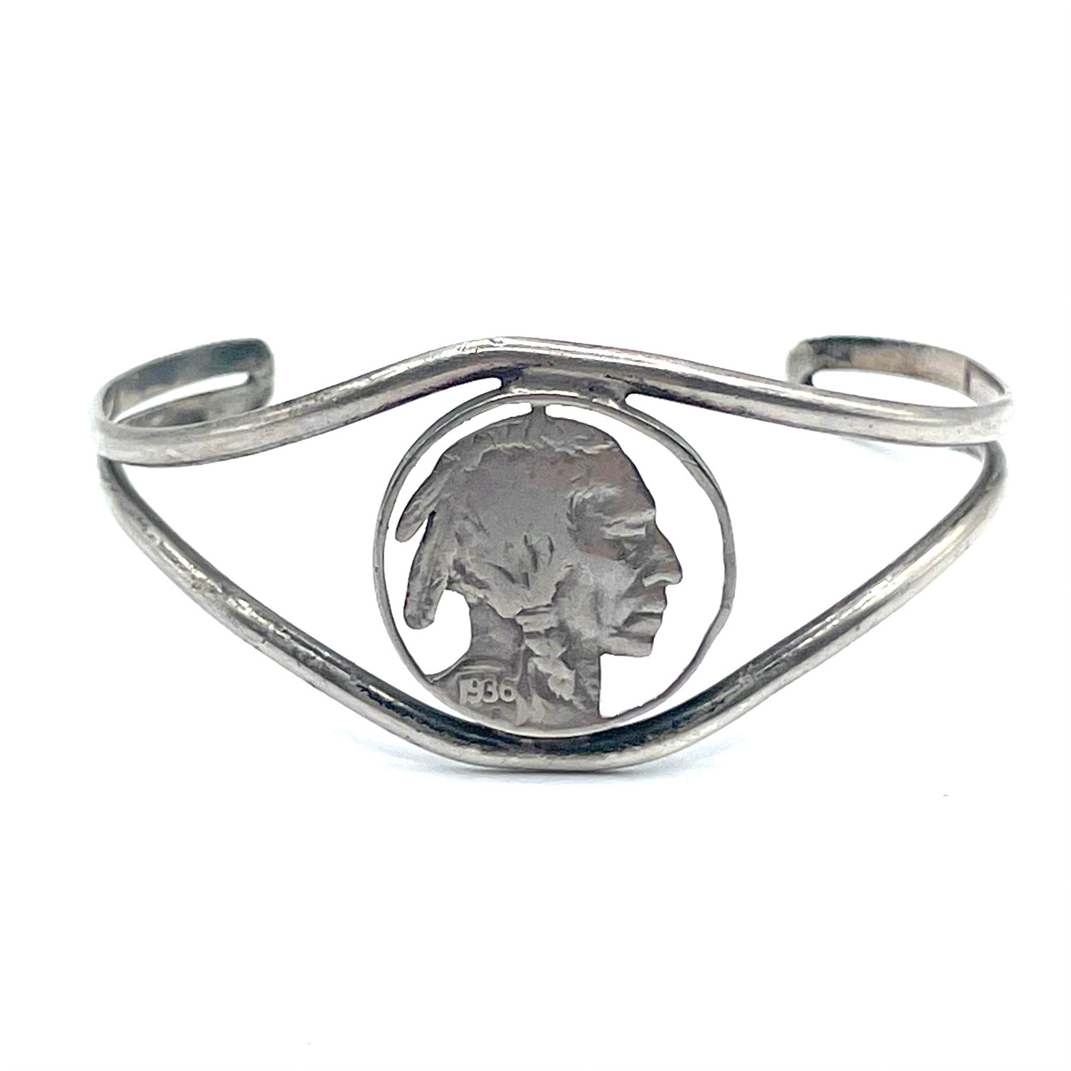 Buffalo nickel cuff bracelet